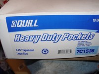 10 Quill Heavy Duty Expanding File Pockets; Legal-size, 5-1/4 Expansion 7c1536 10 Quill Heavy Duty Expanding File Pockets; Legal-size, 5-1/4 Expansion 7c1536