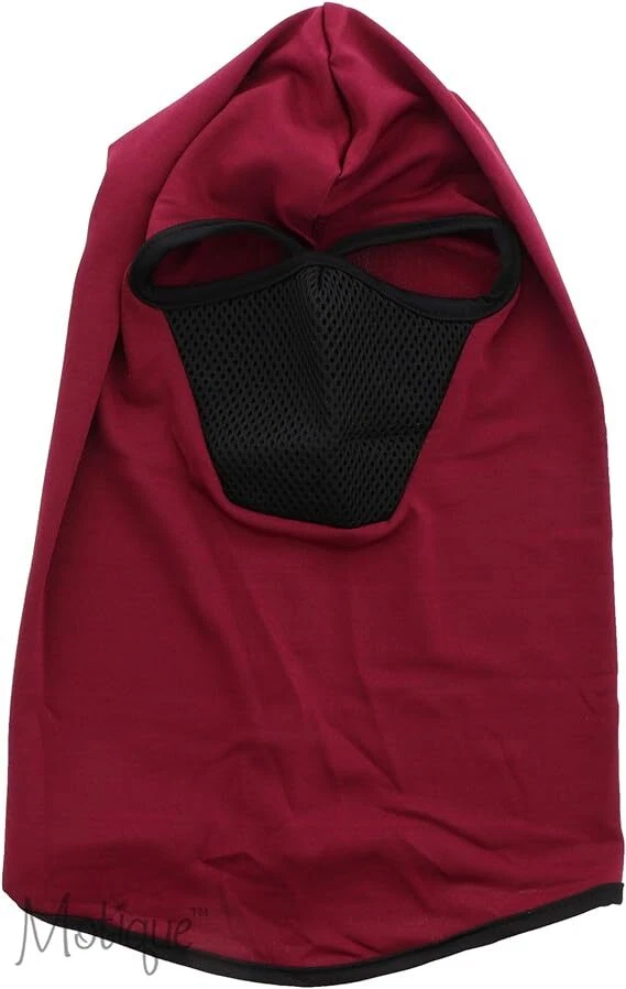 Máscara ninja sólida con pasamontañas frontal de malla Foto 2 de 4