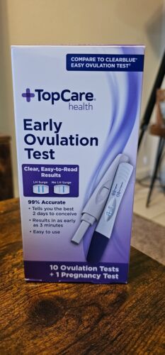 TopCare Early Ovulation Test 10 Ovulation Test + 1 Pregnancy Test exp 12-31-2025
