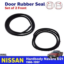LH+RH Door Glass Seals Rubber Strip Front For Nissan Hardbody D21 Ute 1986-97 EX