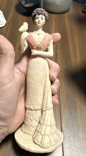 Vintage The Marlo Collection Victorian Lady Figurine With Bird by Artmark