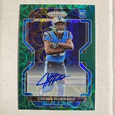 2021 Prizm Green Scope Prizm Chuba Hubbard ROOKIE Auto 61/75 X1
