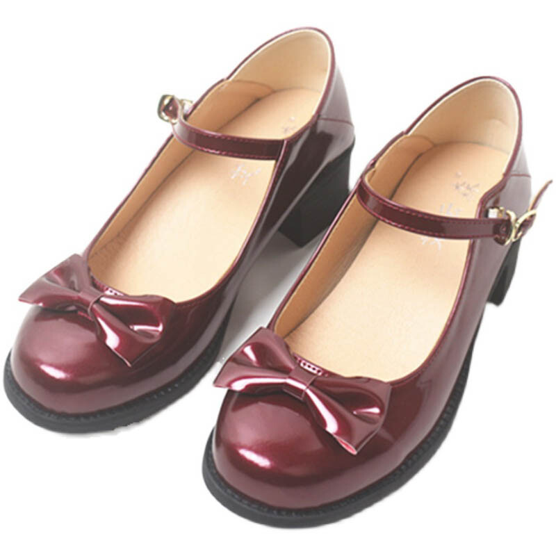 Lolita Japanese Womens Girls Patent Leather Flats Mary Janes JK