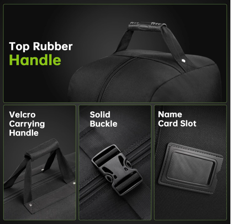 Padded Golf Club Travel Bag with Wheels, Golf Luggage Case Cover for