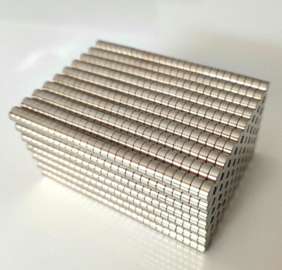 Neodym Ø6x3mm Rund NdFeB N35 Zylinder Scheibe Starkmagnet 10 - 500 Stück wählbar