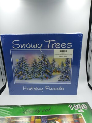 CURRENT HOLIDAY PUZZLE SNOWY TREES & COTTAGE PUZZLE - SEALED AND  CAT Grandma