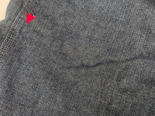 Vokal Triangle Jean Shorts - Blue Denim Baggy Vintage Mens - Picture 6 of 7