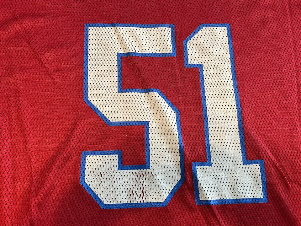 Vtg Reebok JEROD MAYO 51 New England Patriots Jersey Mens XL Throwback