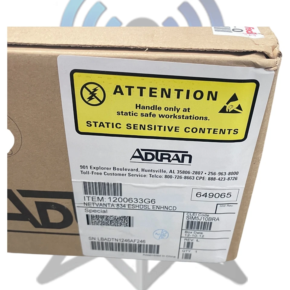 Adtran, 1200633G6, SIM5J10BRA, NETVANTA 834 ESHDSL ENHNCD, *Alex1224* - Image 2 of 3