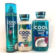Bath & Body Works Cool Coconut Surf Fragrance Mist Shower Gel & Lotion SET New