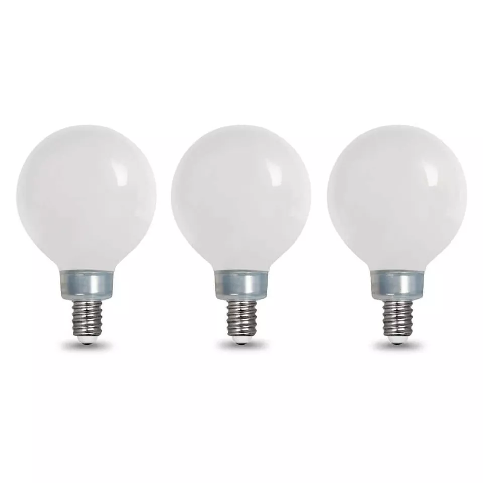 NEW 60W G16.5 Dimmable ENERGY STAR CEC LED Filament Light Bulb Soft White 3 Pack - Image 2 of 2