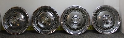 Used OEM Mopar Set of 4 15'' Wire Hub Caps 1975-78 Plymouth/Dodge/Chrysler (529