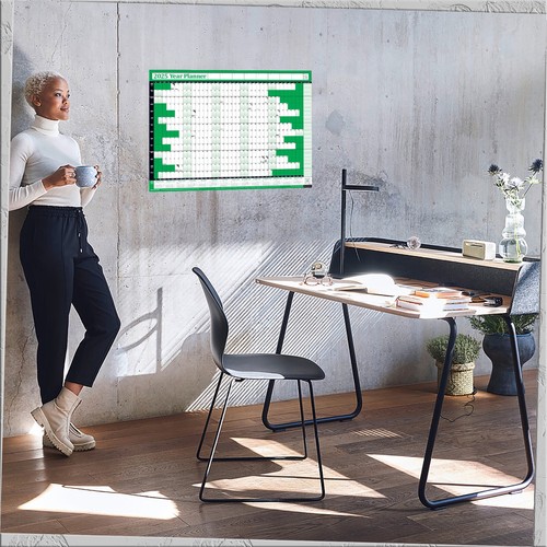 Calendario laminado 2025 planificador gráfico de pared calendario limpiable ✔ bolígrafo + pegatinas gratis - Imagen 32 de 144