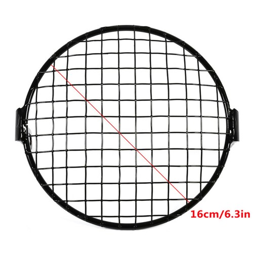 6.5in Motorcycle Headlamp Light Cover Protecter Headlight Metal Mesh Grill Guard - Picture 2 of 9