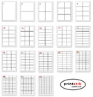LABELS - SELF ADHESIVE STICKY A4 ADDRESS LABELS INKJET LASER COPIER PRINTER PEEL