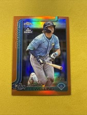 Nathan Flewelling 2025 Topps Chrome Pro Debut Orange /25 Refractor Parallel Rays