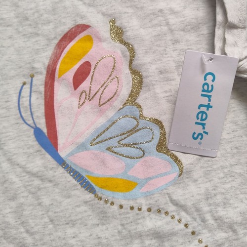NWT Carter's Butterfly Tunic Top Shirt Gold Toddler Girls Size 24 Months - Picture 3 of 7