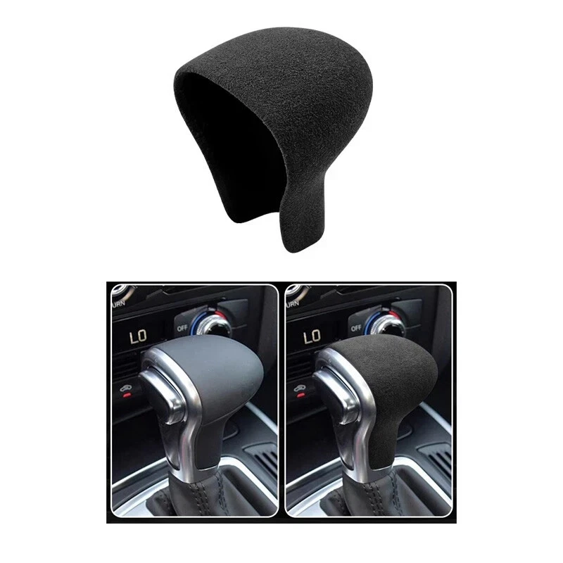 For Audi Q5 Q7 S6 A5 A6 A7 S7 Black Suede Leather Car Gear Shift Knob Cover Trim - Изображение 3 из 4
