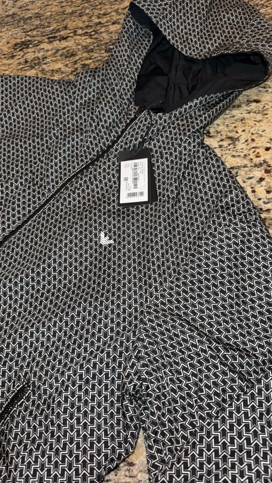 EMPORIO ARMANI $445 Mens BLOUSON REVERSIBLE JACKET Full Zip AUTHENTIC NEW image 2