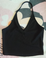 Damen Trägershirt Basic Schwarz Größe XS N...