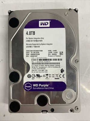 Western Digital WD 3.5'' WD40PURX Purple Surveillance Hard Drive 4TB SATA III HDD