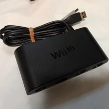 Nintendo Wii U Official OEM GameCube Controller Adapter WUP-028 Switch On Wor 22