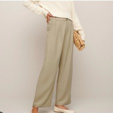 Reformation mason cropped pants light khaki size 12