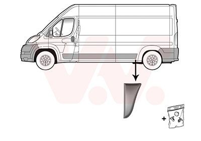 Van Wezel Zier-/Schutzleiste, Seitenwand 1651415 FüR CitroËN Opel Peugeot-image