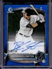 2025 Bowman Draft Brandon Compton Chrome Auto Blue Wave Refractor 1st #/150