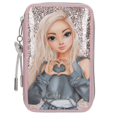 Depesche 13293 TOPModel My BFF Filled 2-Compartment Pencil Case in Pink, with Mo