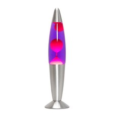 Retro Lavalampe Tischleuchte Lila Rot 36 cm klein inkl. G9 TIMMY Magma Lampe