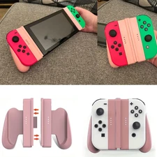 1pcs Pink Two-in-one Grip Comfort Controller Extend Holder For Switch Joy Con