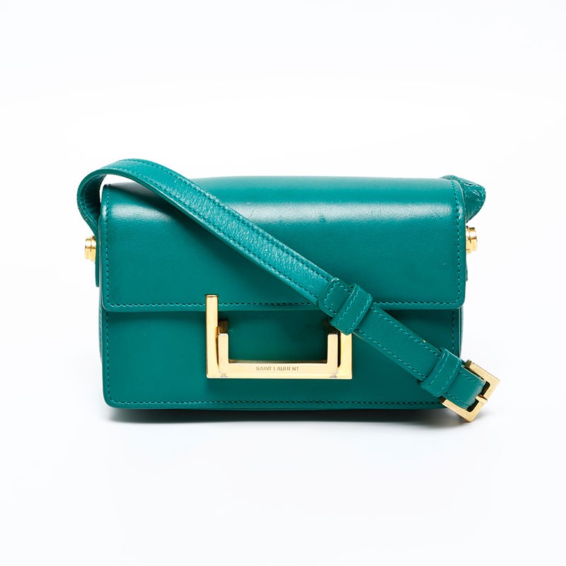 Borsa a tracolla SAINT LAURENT PARIS in pelle verde WS15541