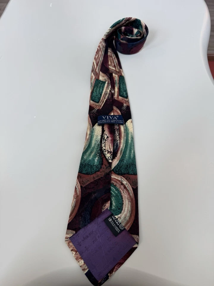 Corbata Viva Corbata Roja Dorada Azul Seda Foto 3 de 3