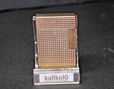 "ST. Dupont" Pocket Sort Version Gas Lighter-Gold Plt.- Diamond Cut-France '70s