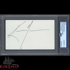 Keanu Reeves signed 3x5 Cut PSA DNA Slab The Matrix Actor Auto Grade 10 C5543
