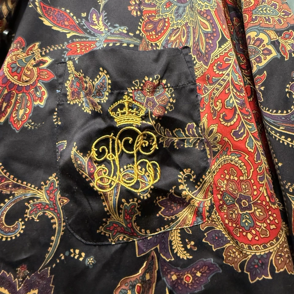 Top floral manga larga con monograma Lauren Ralph Lauren talla XL Foto 3 de 4