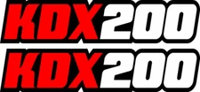KDX200 Red Swingarm Airbox Number Plate Decals Sticker kdx 200 dirtbike graphics