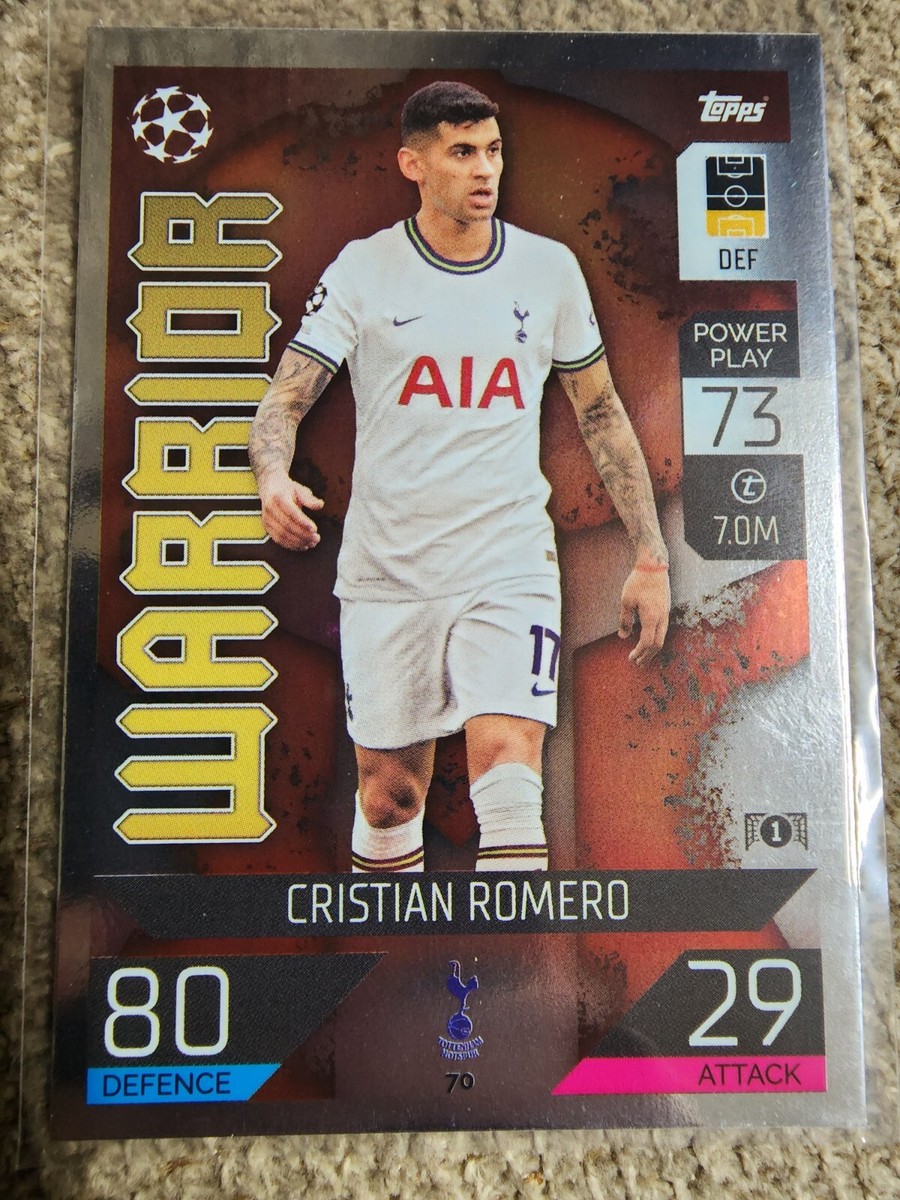 22-23シーズン　ロメロ Cristian Romero Topps Match Attax 22/23 Warrior Tottenham