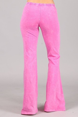 Chatoyant Mineral Wash Bell Bottoms Bubble Gum Pink Small - Picture 2 of 4