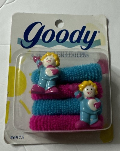 Vtg Goody Girls Ponytailers Hair Ties Terry Scrunchie Plastic Clown 1980s New 4