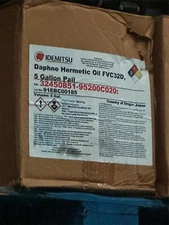 5 Gallon York Idemitsu Daphne Hermetic Compressor Refrigeration Oil FVC32D