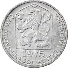 [#817907] Coin, Czechoslovakia, 10 Haleru, 1975, EF(40-45), Aluminum, KM:80
