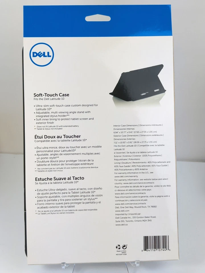 DELL LATITUDE 10 Tablet 10" Black Soft Touch Case P9P2H - NEW/Original Packaging - Image 2 of 4