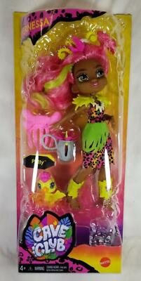 Cave Club FERNESSA Doll Pet Ptilly Plant Mattel Prehistoric Doll Toy Gift Pink