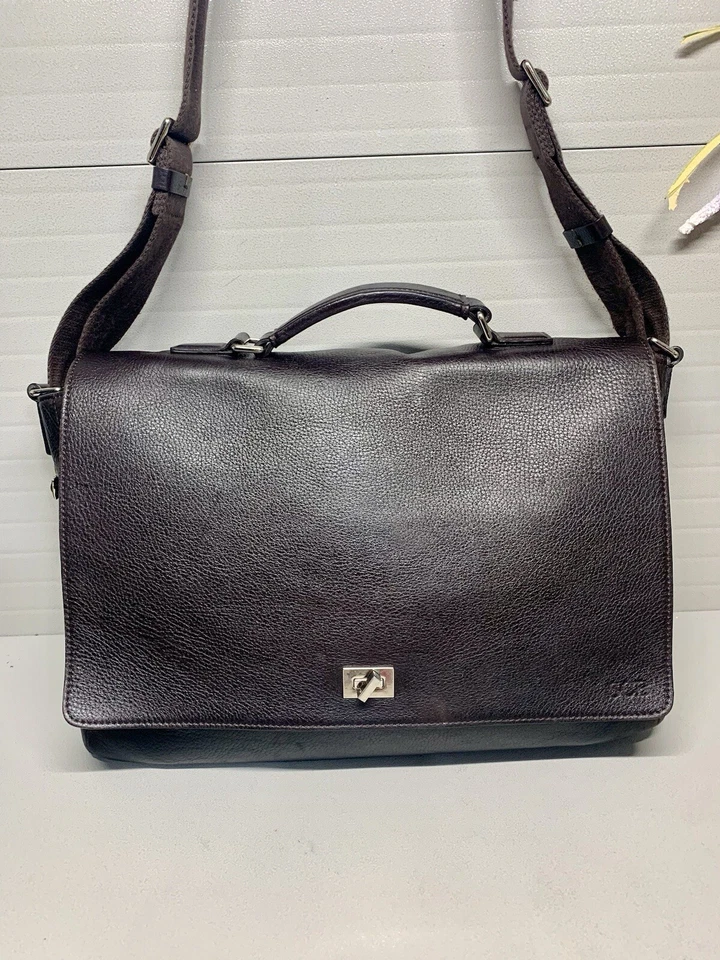 Bolso Mensajero Shinola Detroit Relajado Cuero Marrón Oscuro ~ ¡Clásico! Foto 2 de 4