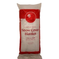 Christmas Snow Blanket 15 in x 10 ft Thick White Soft Fluffy Fake Snow Cover