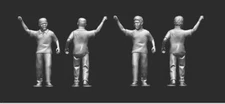Miska Miniatures Ultra Modern Cheering / Protesting African Civilians 15 20 28mm