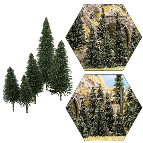 30pcs Model Pine Trees 8cm Deep Green Pines For HO Scale Model Railroad Layout - Picture 3 of 7