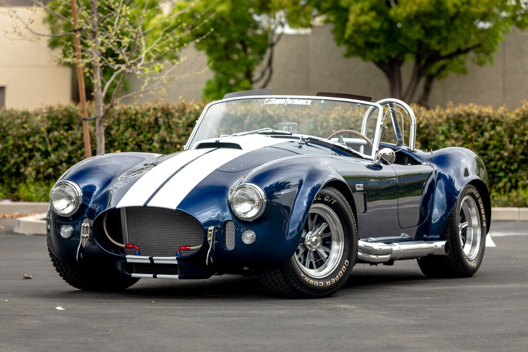 Ford Shelby Cobra Roadster Blue Car White Stripes Art Wall Ford Shelby Cobra Roadster Blue Car White Stripes Art Wall